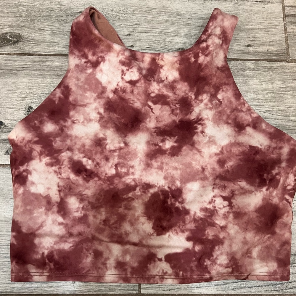 Athleta Conscious Crop: Pink Tie Dye, Small D-DD+